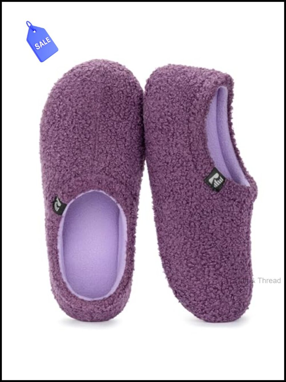 Teddy Fleece Closed Back Slipper Memory Foam Vegan Washable Cozy